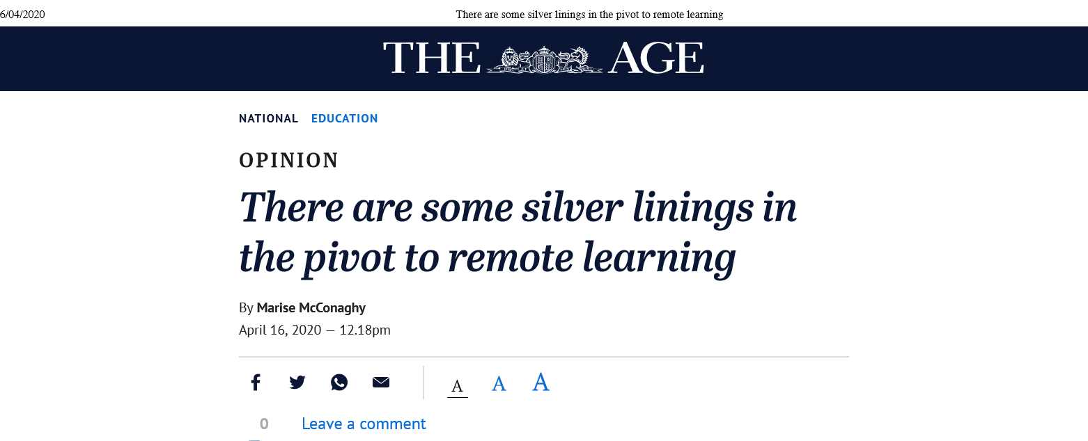 Remote learning silver linings