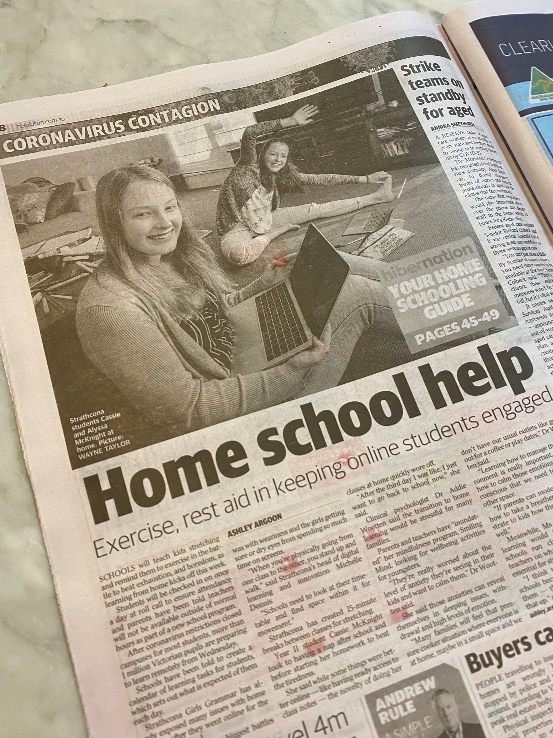 Home school Herald article